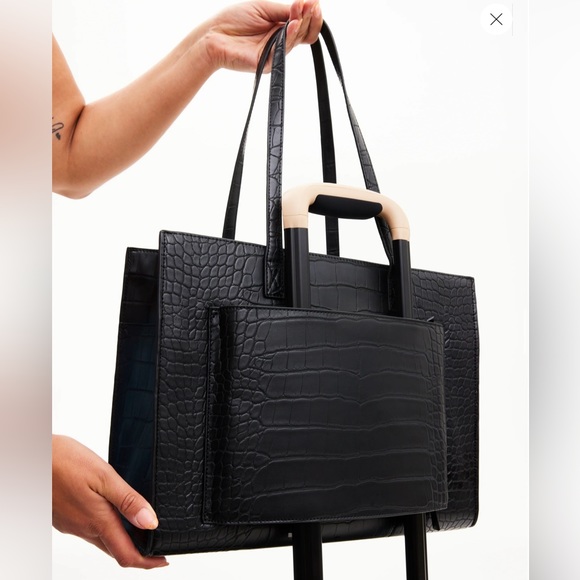 EUC* BEIS Work Tote - Black Croc - Picture 7 of 15